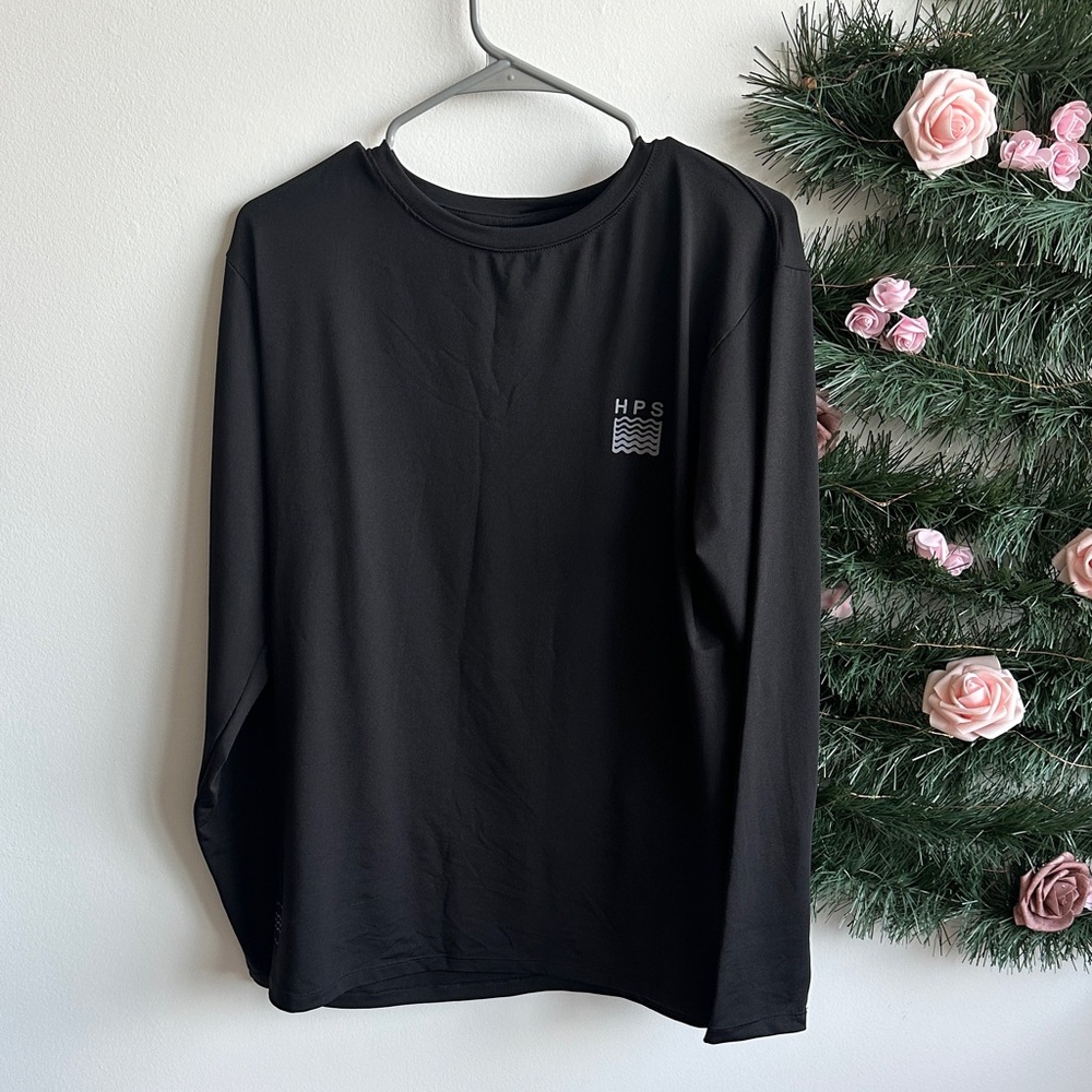 UPF 50+ sun protection Black Long Sleeve Tee
